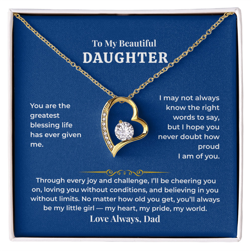 To My Daughter - Love Dad - Necklace Gift Set - HS008