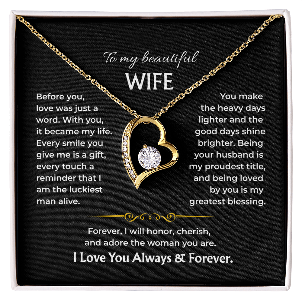 To My Wife - Forever Love Necklace Gift Set - HS004