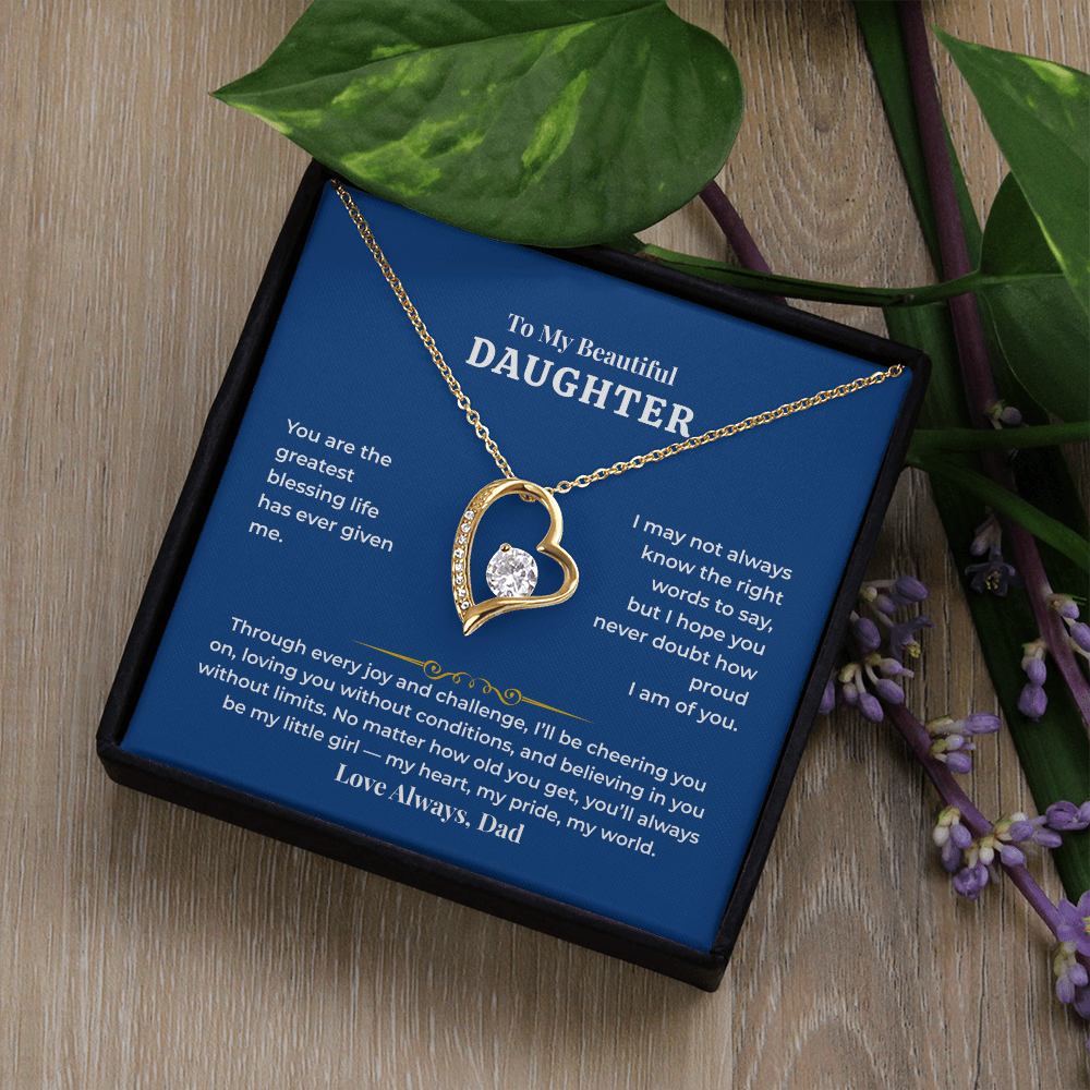 To My Daughter - Love Dad - Necklace Gift Set - HS008