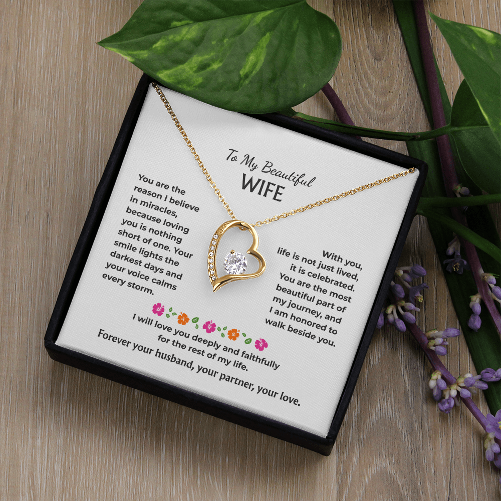To My Wife - Forever Love Necklace Gift Set - HS005
