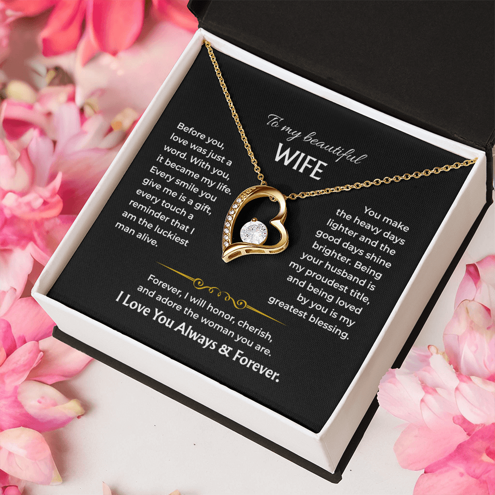 To My Wife - Forever Love Necklace Gift Set - HS004