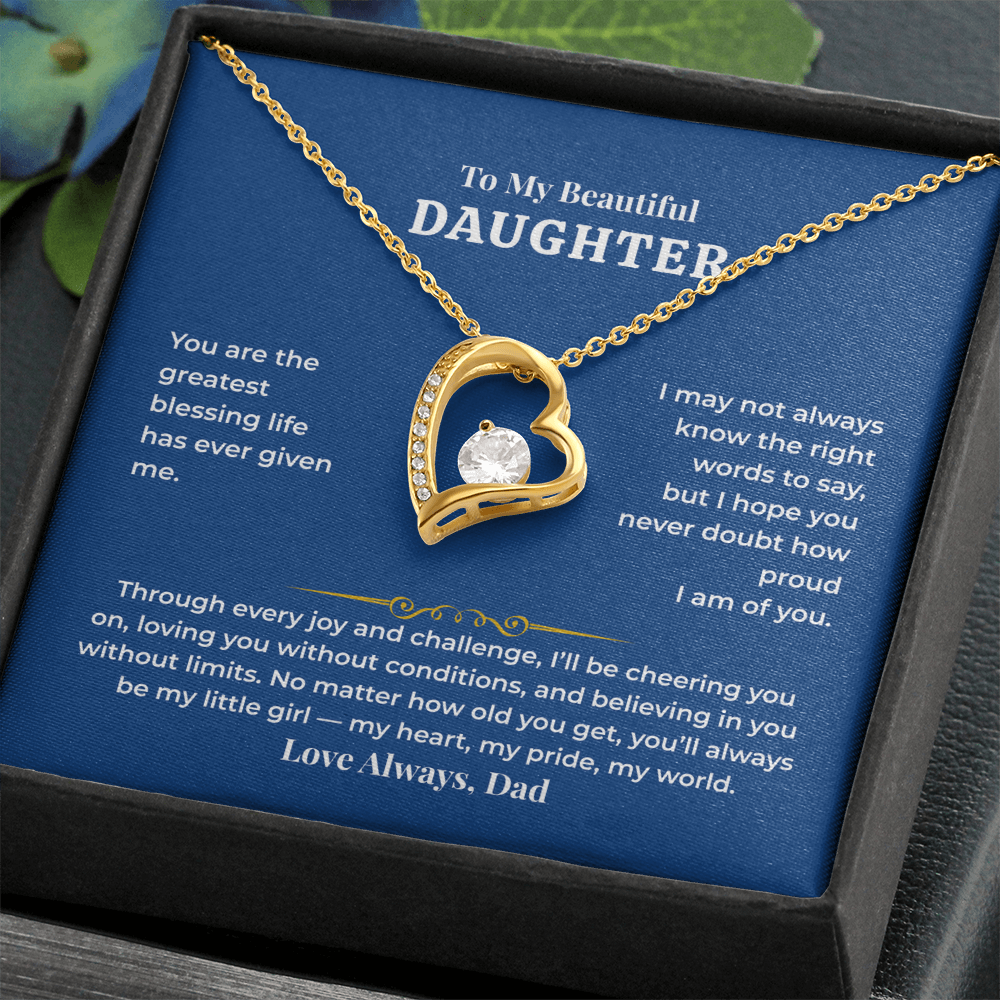 To My Daughter - Love Dad - Necklace Gift Set - HS008