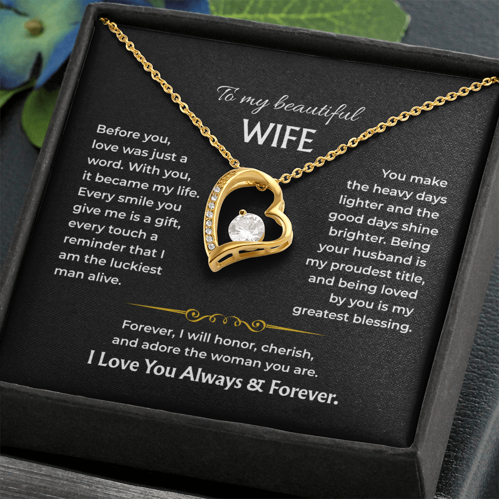 To My Wife - Forever Love Necklace Gift Set - HS004
