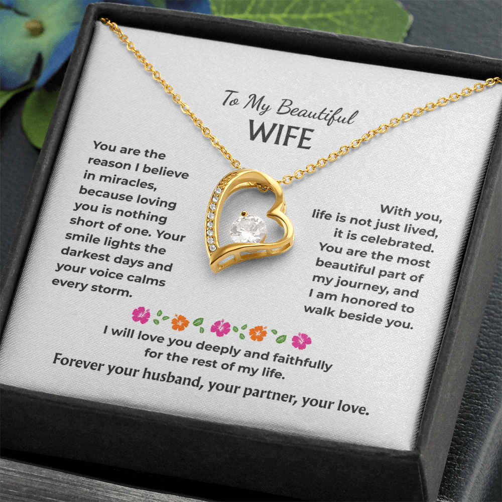 To My Wife - Forever Love Necklace Gift Set - HS005